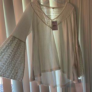 NWT Free People Bell-sleeve Blouse